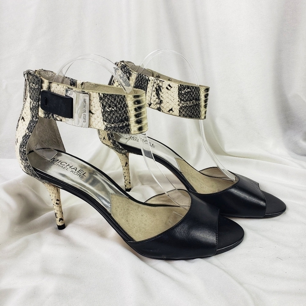 Michael Kors Guiliana Ankle Strap Zip Heel